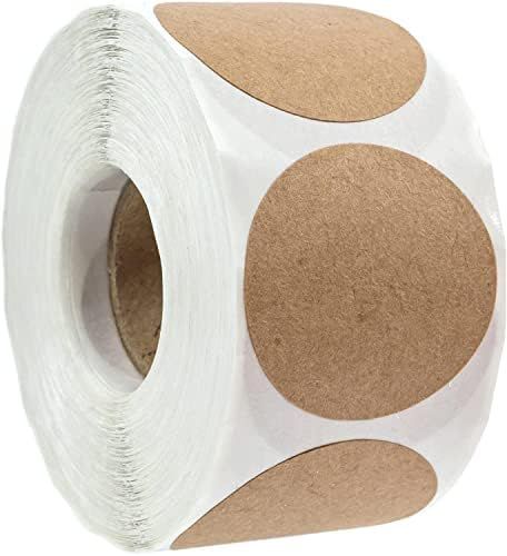 1.5” Natural Brown Kraft Stickers (500 Per Roll) - Round Blank Stickers , Self-Adhesive Handmad... | Amazon (CA)