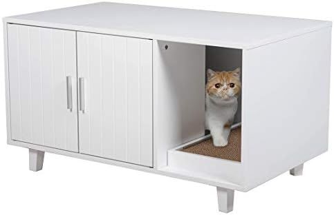 GOOD LIFE USA Modern Wood Pet Crate Cat Washroom Hidden Litter Box Enclosure Furniture House Tabl... | Amazon (US)