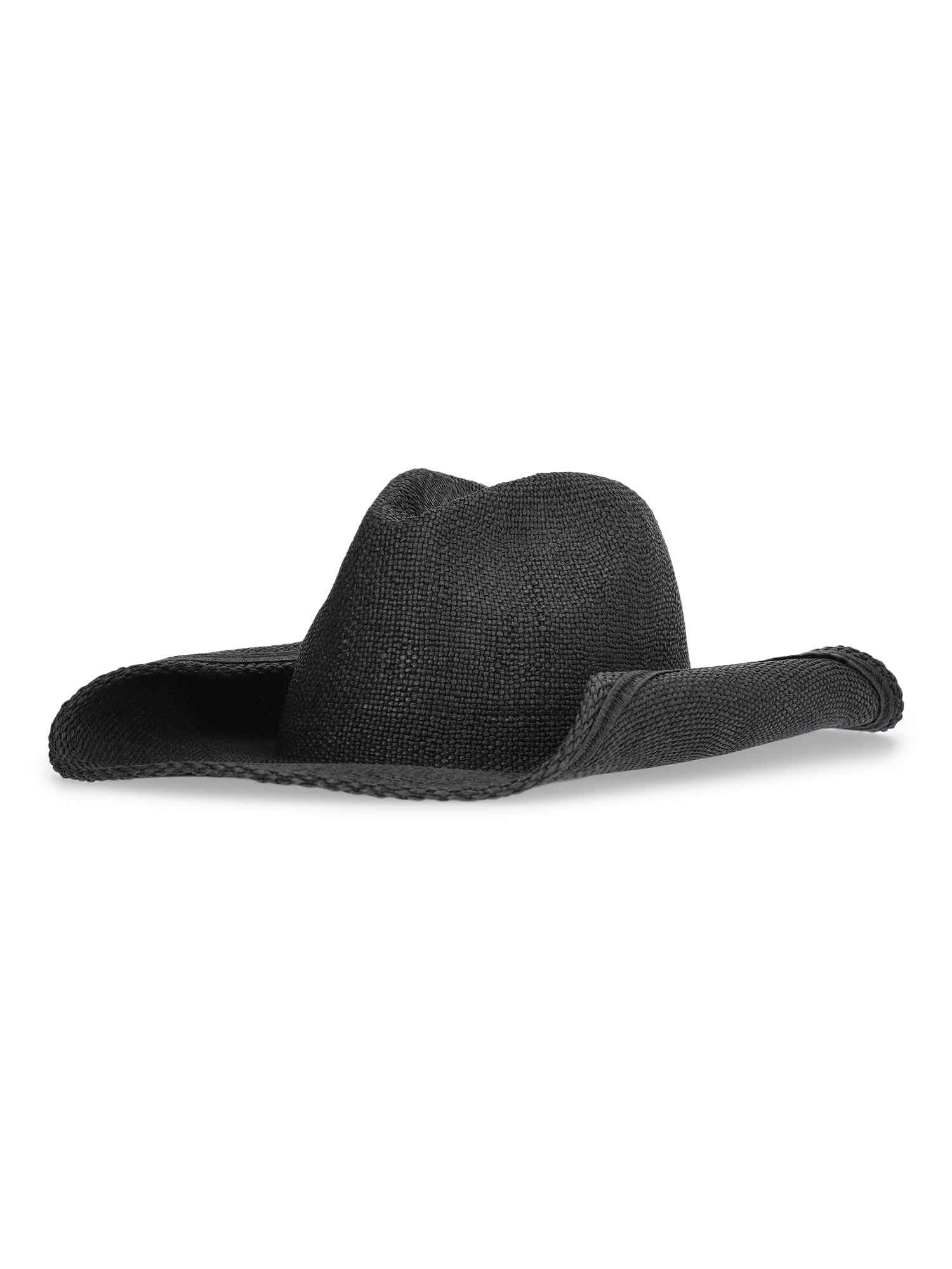 No Boundaries Straw Rancher Hat, Women's, Black | Walmart (US)