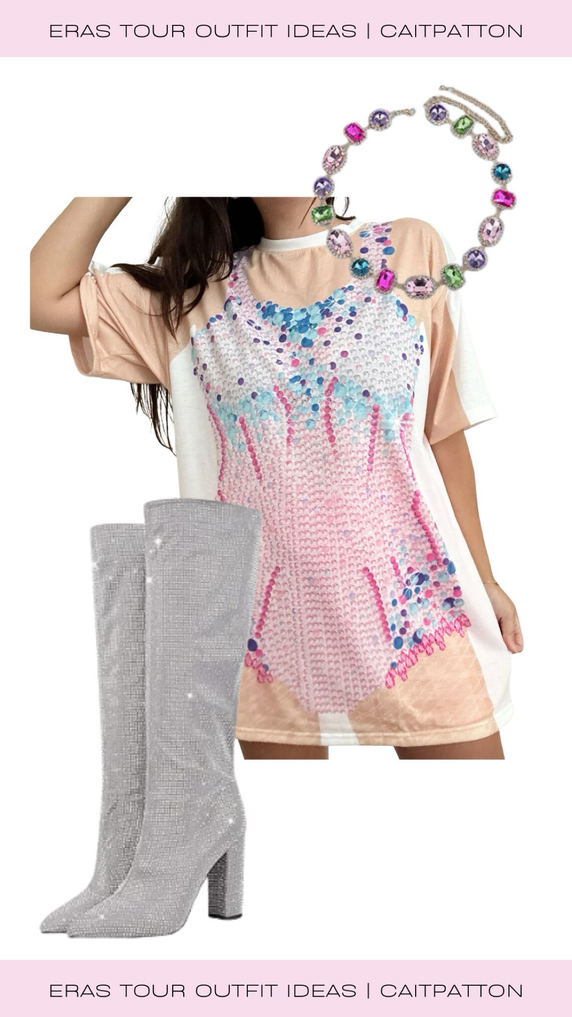 Twin with Taylor in this lover bodysuit tee! Lover bodysuit, rhinestone boots, rhinestone necklace, lover costume; lover era costume, Taylor swift eras tour outfit ideas, lover eras tour outfit ideas, eras tour outfits, lover outfit ideas, lover outfits, Taylor swift outfits, eras tour outfit ideas 

#LTKShoeCrush #LTKFindsUnder50 #LTKFindsUnder100