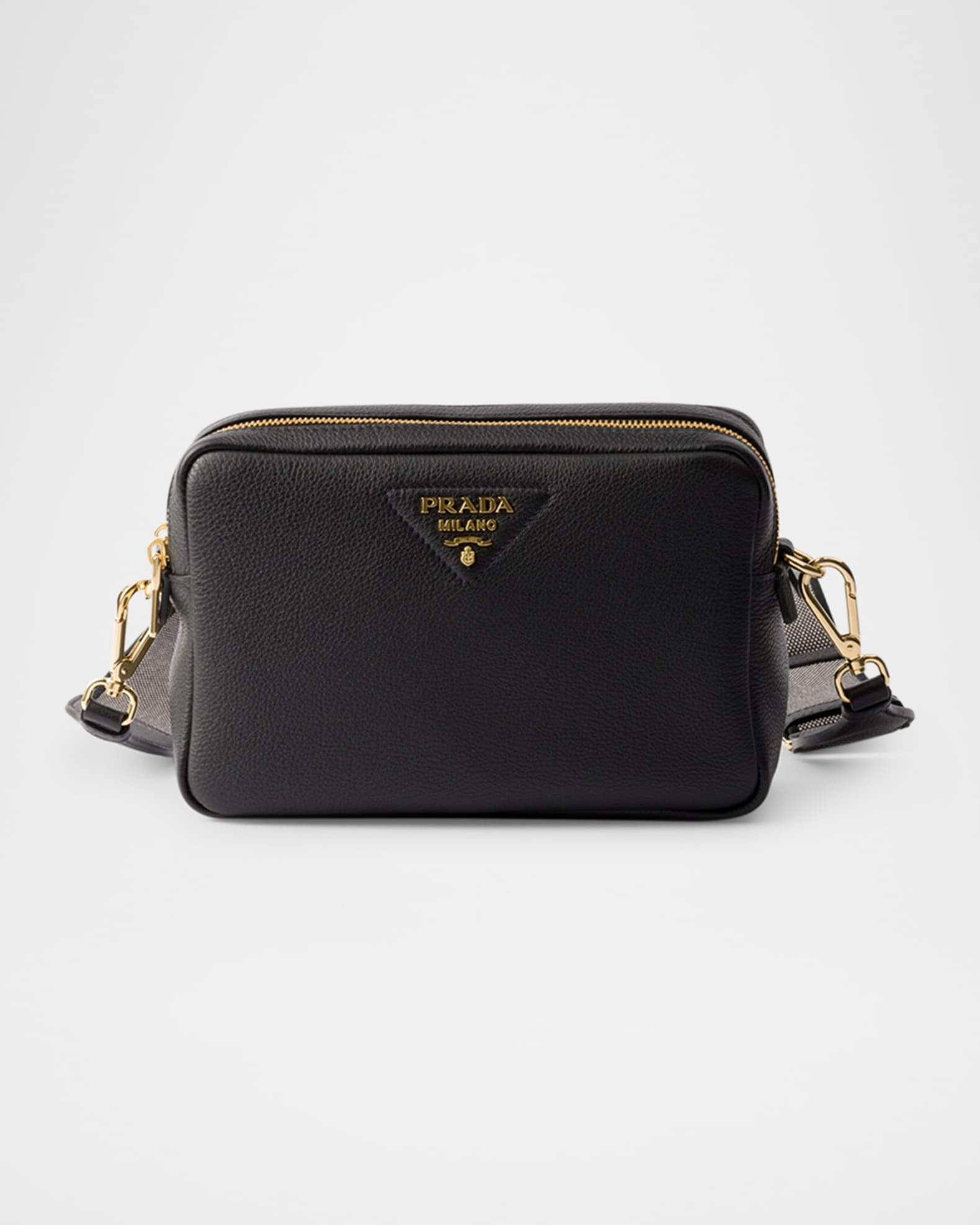 Daino Soft Leather Camera Crossbody Bag | Neiman Marcus