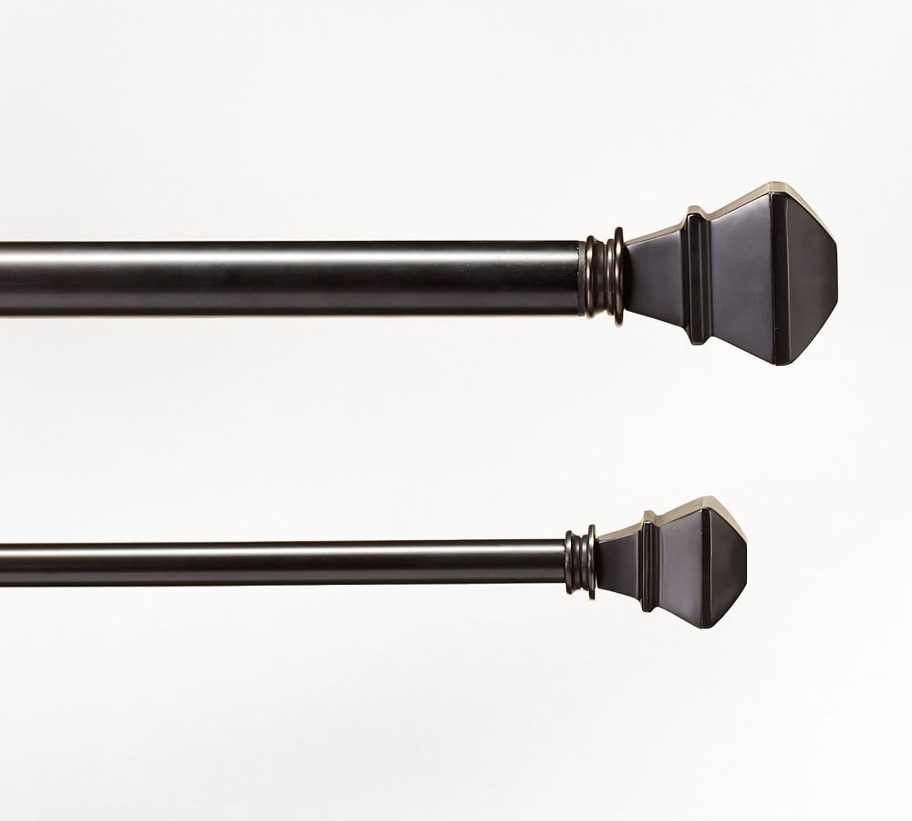 Standard Square Finial - Set of 2, Antique Bronze, 1.25"" Diam. | Pottery Barn (US)