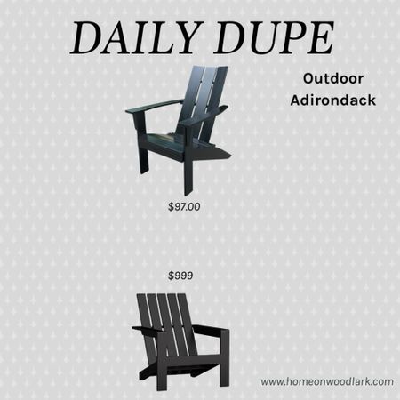 A black Adirondack chair is classic and modern for your outdoor space.  

Black Adirondack.  Walmart Adirondack.  Outdoor furniture.  Outdoor chair.  Pottery Barn Adirondack.  

#LTKSeasonal #LTKstyletip #LTKhome