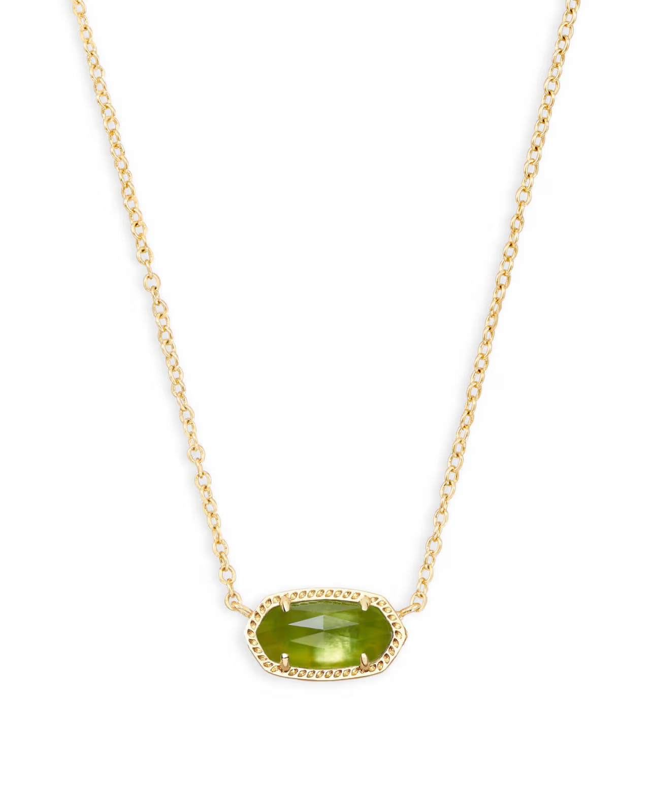 Elisa Gold Pendant Necklace in Peridot Illusion | Kendra Scott