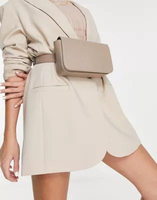 Smith & Canova leather belt bag in taupe | ASOS (Global)