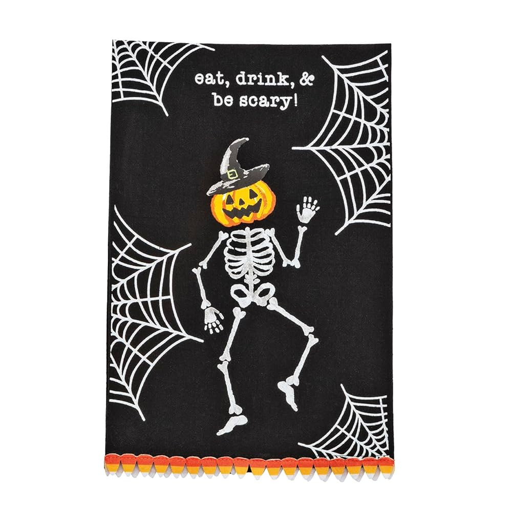 Mud Pie Halloween Skeleton Printed Towel | Amazon (US)