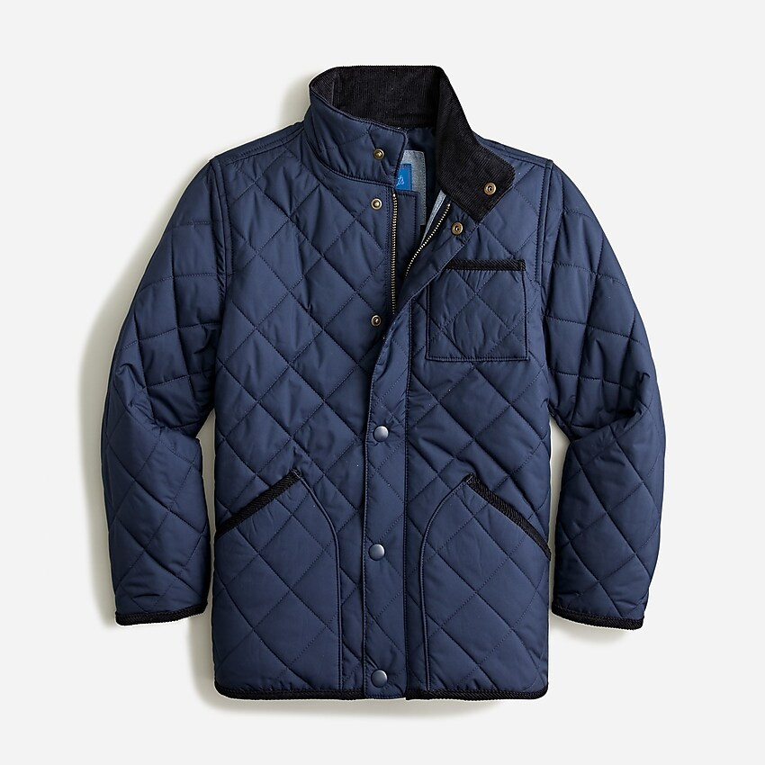 Kids' quilted field jacket in recycled polyester | J. Crew US