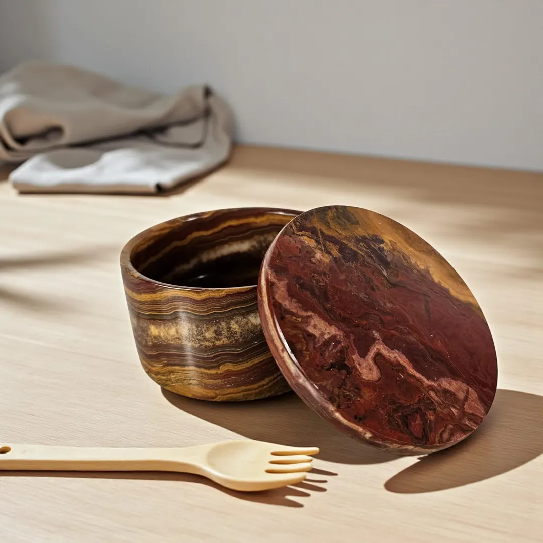 Hand Carved Marble Onyx Storage Box: Elegant Home Decor | Etsy (US)