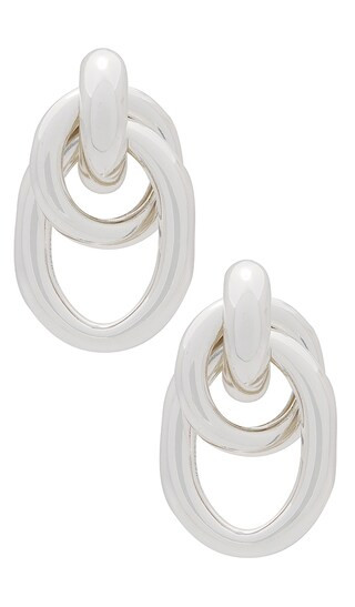x REVOLVE Ami Hoops in Silver | Revolve Clothing (Global)