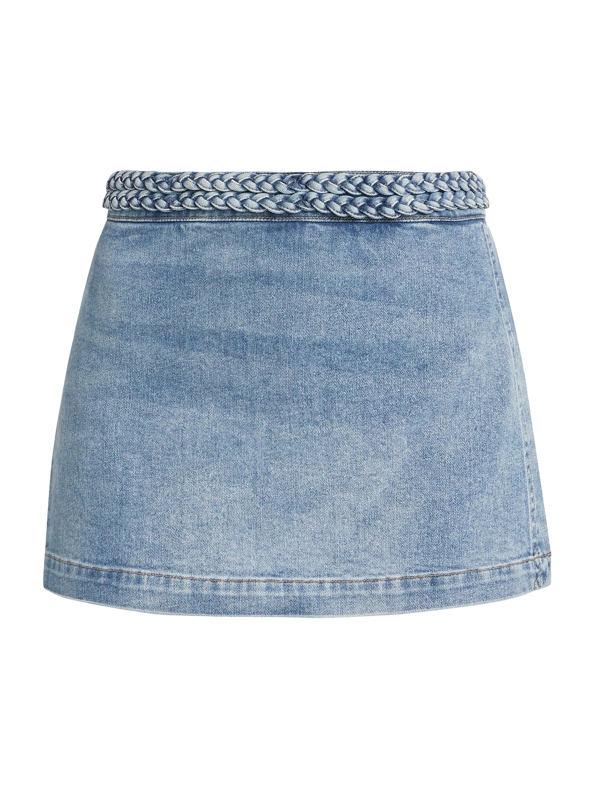 Lakelyn Braid Waistband Denim Skort | Saks Fifth Avenue