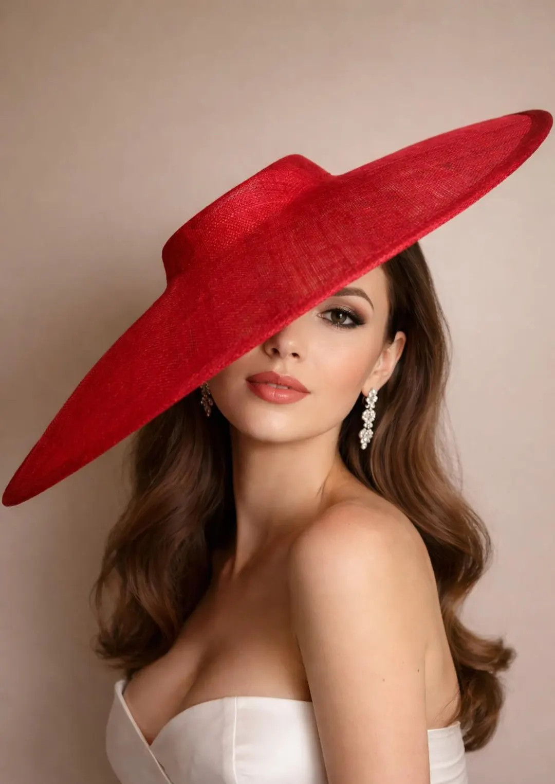 Extra Large Red Sinamay Kentucky Derby Hatinator - Etsy | Etsy (US)