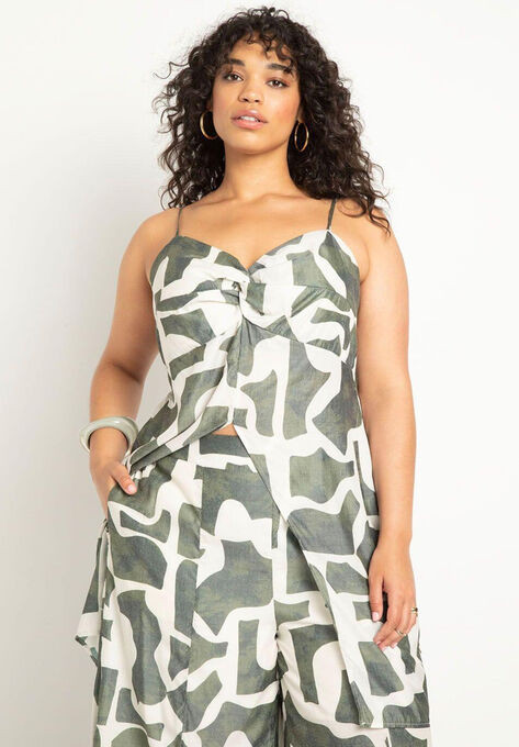 Twist Bodice Long Top With Split | Eloquii