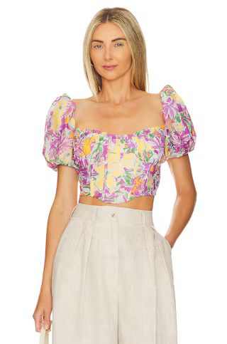 ASTR the Label Paola Top in Pink Floral from Revolve.com | Revolve Clothing (Global)