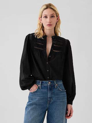 Lace-Trim Shirt | Gap (US)