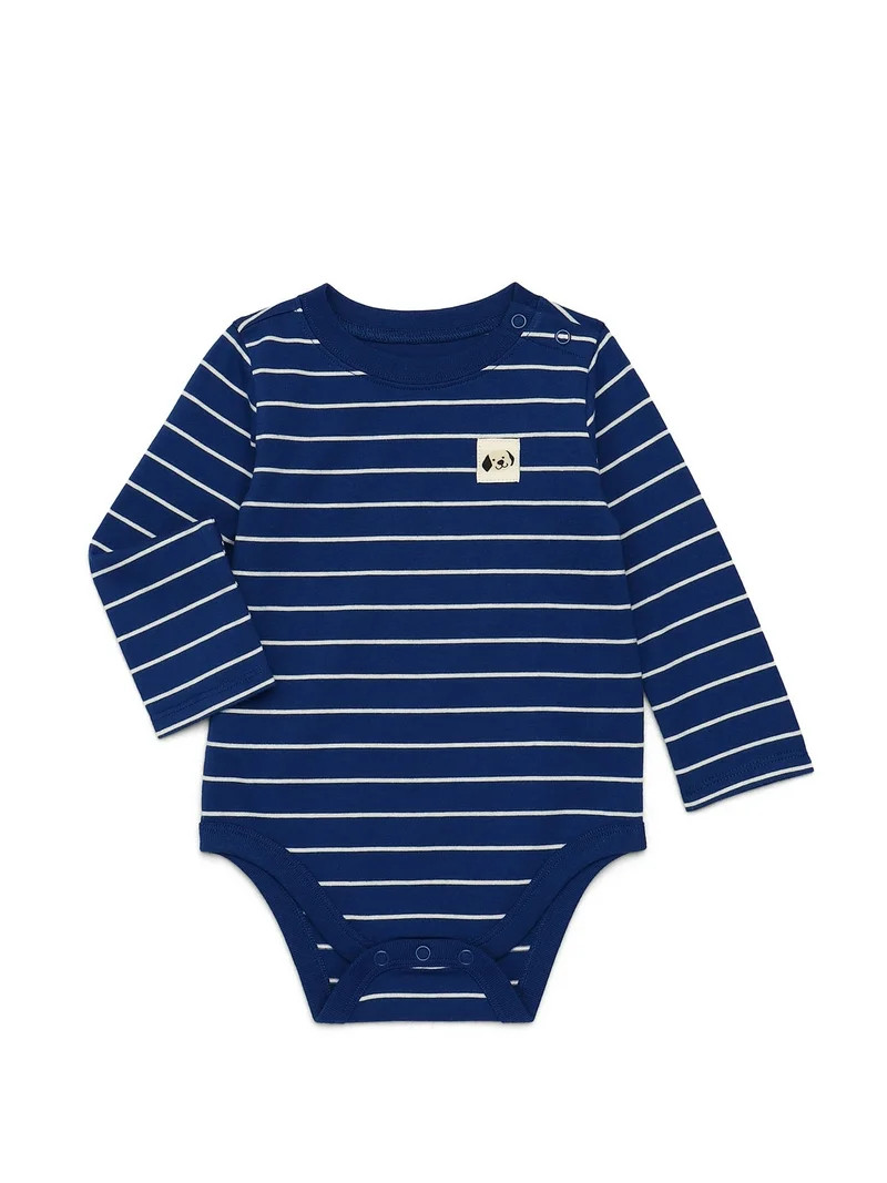 Garanimals Baby Boy Striped Bodysuit with Long Sleeves, Sizes 0M-24M | Walmart (US)