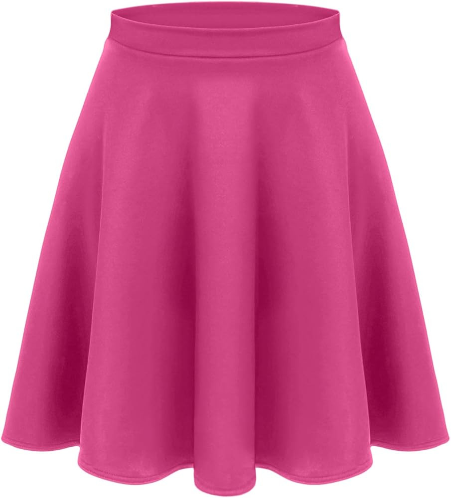 Women's Midi Skirt Flared Stretch Skirt for Women Reg & Plus Size. Casual A line, Basic Everyday Wea | Amazon (US)