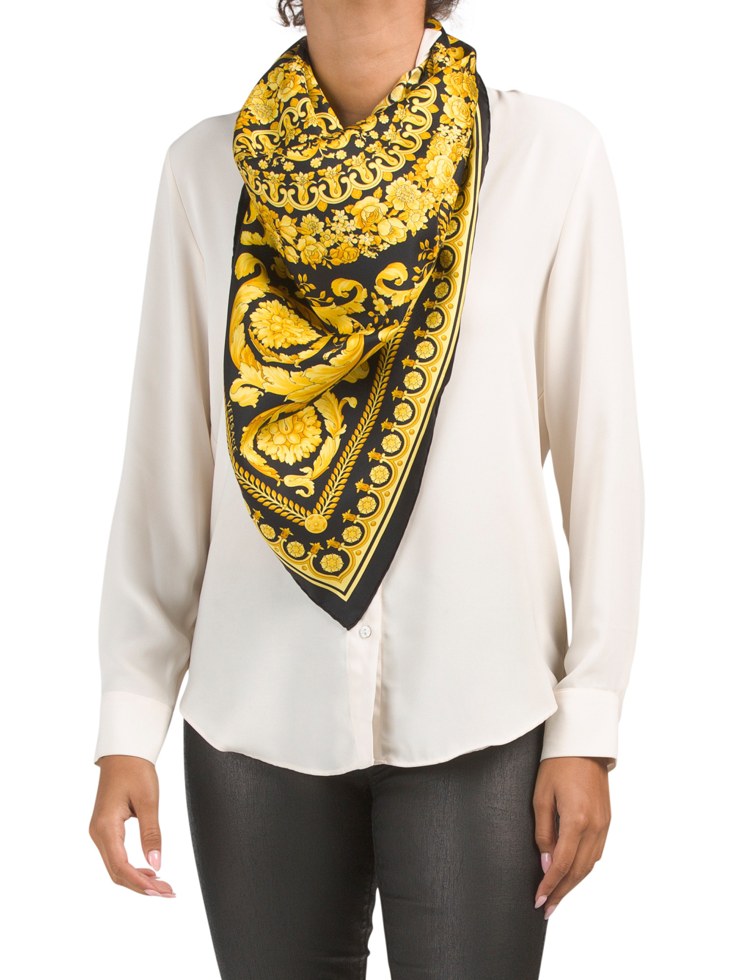 Made In Italy Silk Designer Scarf | TJ Maxx