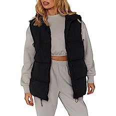 Springrain Womens Quilted Puffer Vest Padded Warm Winter Jacket with Stand Collar Bubble Puffer G... | Amazon (US)