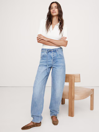 High-Rise Rigid Bow Jean | Banana Republic (US)