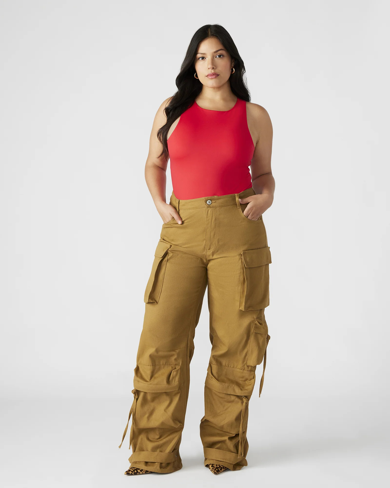 DUO Khaki Women's Utility Cargo Pants | Steve Madden (US)