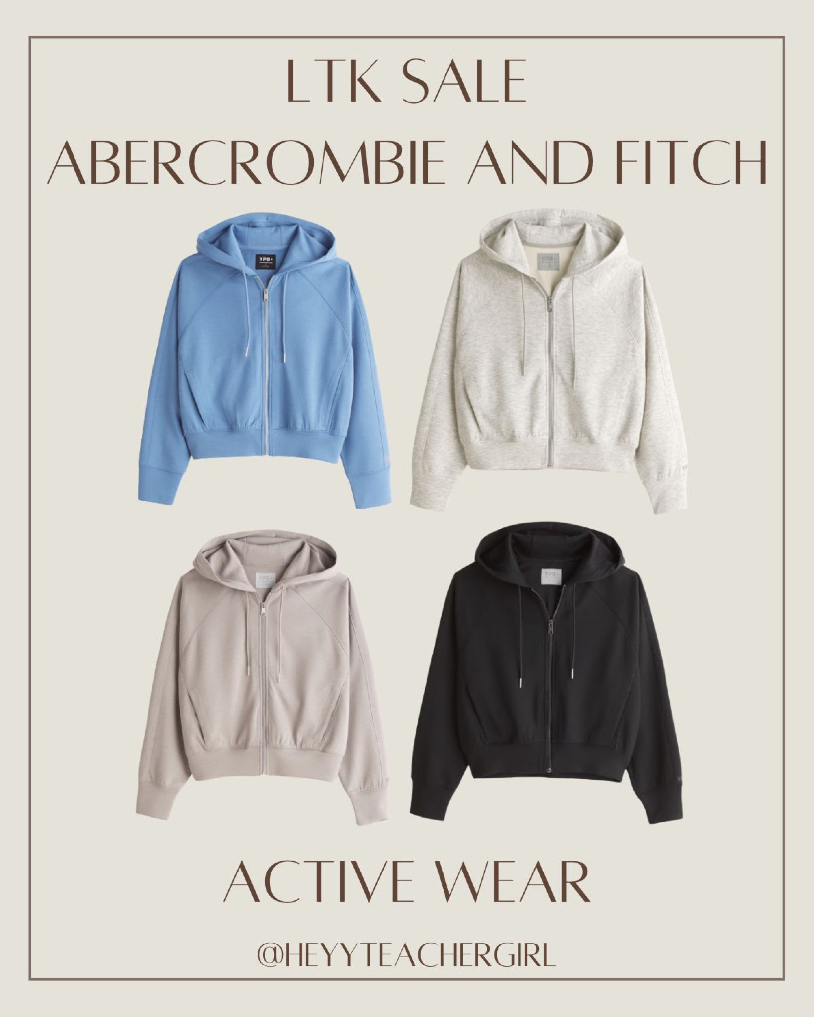 zip up active wear hoodies! Wear them to the gym or just lounging around or running errands - these are perfect! 

#LTKFind #LTKSale #LTKsalealert