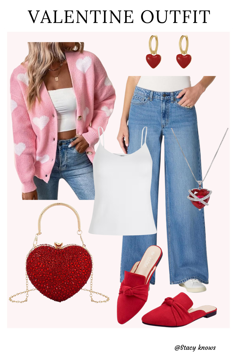Found the perfect Valentine’s Day outfit! Whether you’re going for a romantic dinner or a fun Galentine's brunch, this look is all about that sweet and sophisticated vibe. Grab these pieces before they sell out! 
#LTKvalentines #VDayOutfıt #ValentinesDay2026 #DateNightLook #LoveCore #Galentine #PinkAesthetic #RedOutfit #LTKstyletip #HolidayStyle #FebruaryFashion 

 #LTKValentine #LTKootd #LTKSeasonal