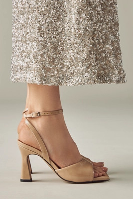 Maeve Puffy Square-Toe Ankle-Strap Heels | Anthropologie (US)
