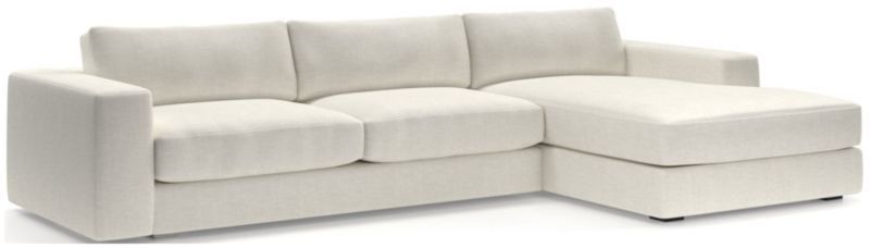 Oceanside 2-Piece Right-Arm Chaise Sectional Sofa + Reviews | Crate & Barrel | Crate & Barrel