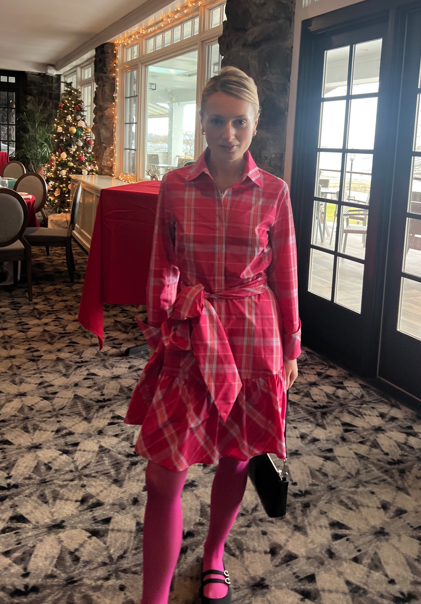  A Holiday M.T. look. Dress & tights on sale! X.

#LTKSaleAlert #LTKootd #LTKHoliday