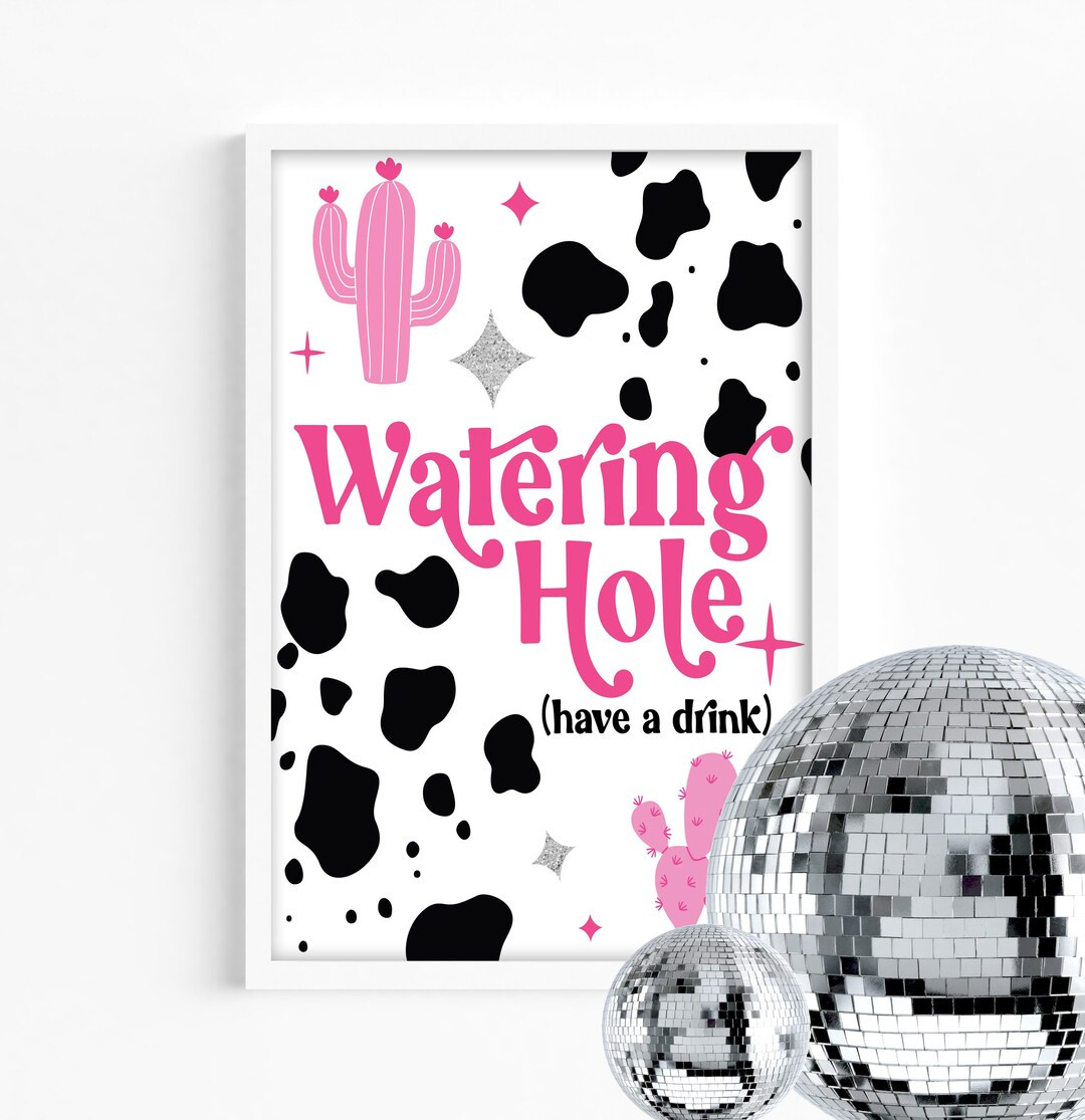 DISCO COWGIRL Birthday Sign Space Cowgirl Rodeo Party FAVORS Let's Go Girls Table Sign Printable ... | Etsy (US)