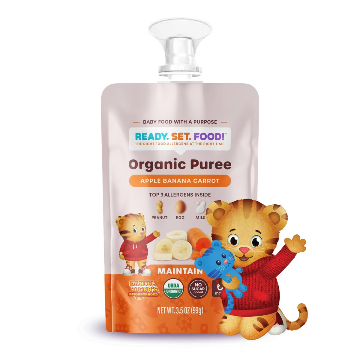 Ready, Set, Food! Organic Puree Pouch Baby Meals - Apple Banana Carrot - 3.5oz | Target