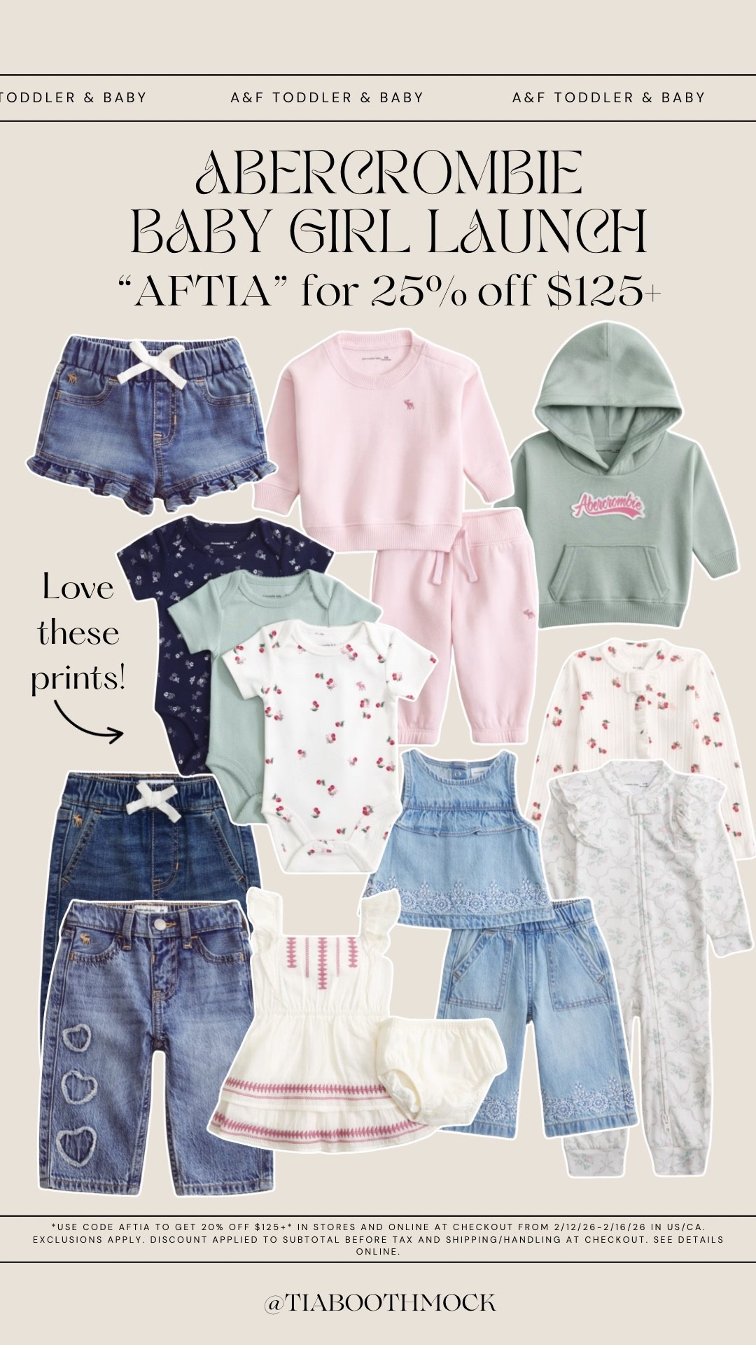 @abercrombie baby girl 🩷🩷🩷 use code “AFTIA” for 20% orders of $125+ #abercrombiepartner 

#LTKBaby #LTKmomlife #LTKKids