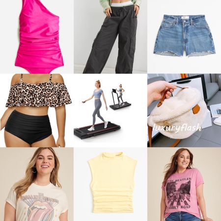 March Favs!! 

One shoulder swim: this swim is gorgeous and it was perfect for my beach vacation in January. It’s currently on sale and comes in more colors also. 

Baggy cargo pants: so on trend and I have already ordered a second color (coral 🩷). I wear the XXL 

Curvy approved Jean shorts - always my favorite to wear because they are the perfect length to show the legs but cover the bun. I wear the 35 (Size 20) - I size up one in shorts for a looser fit. 

Plus size bikini with high waisted bottoms and ruffle top - this has been a best seller every year and it comes in so many prints! A great Amazon find. Fits TtS

Plus size approved walking pad 

Sherpa cross body bag / bum bag 

Oversized graphic tees - I sized up 2 for a more oversized look. 

Spring yellow tank top - dress up or down. Perfect for date night or for your casual looks. I wear the XXL. 

#LTKSeasonal #LTKswim #LTKplussize