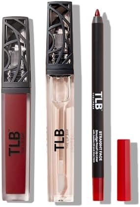 The Lip Bar Vegan Lip Kit, with Straight Face Lip Liner, Bawse Lady Liquid Matte Lipstick, and Mi... | Amazon (US)