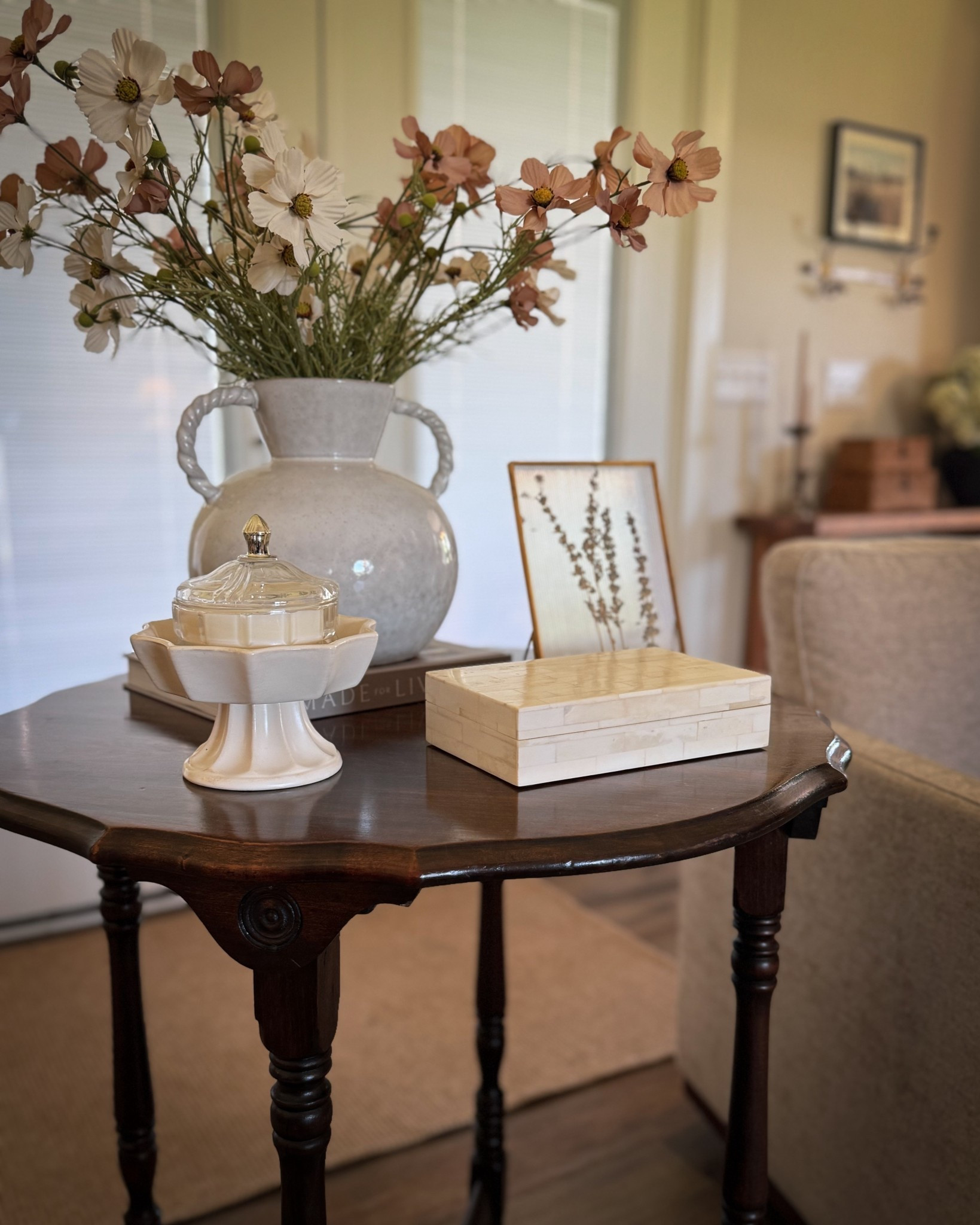 Decorated my new vintage pie table with Walmart, Amazon, and thrifted finds  

#LTKHome #LTKFindsUnder100