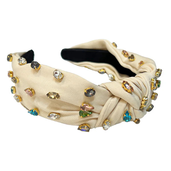Traditional Knot Headband - Cream Gem | Headbands of Hope