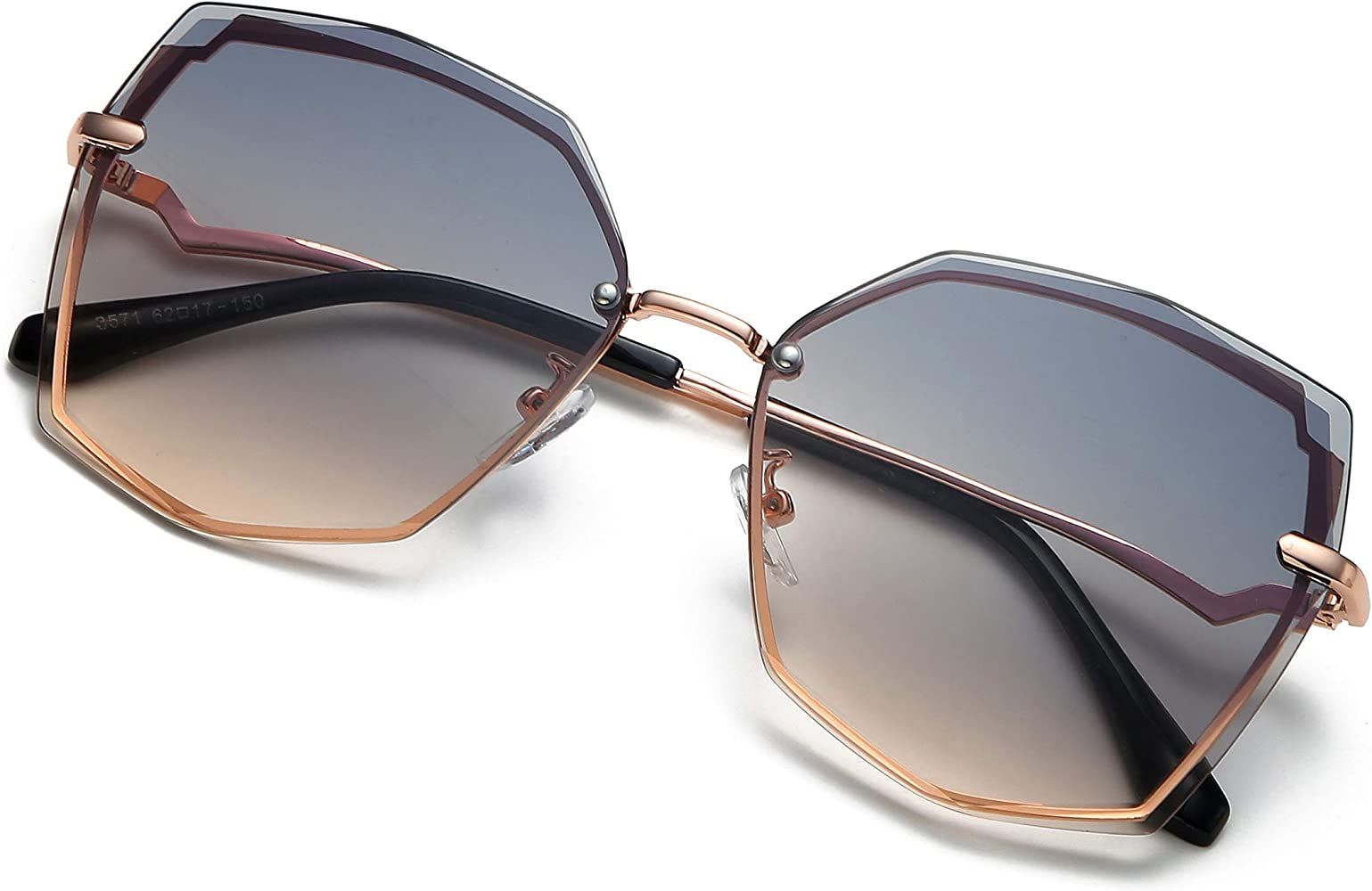 S.NOTIO Sunglasses for Women trendy Polygon Oversized Fashion Designer Style Gradient UV400 octagon  | Amazon (US)