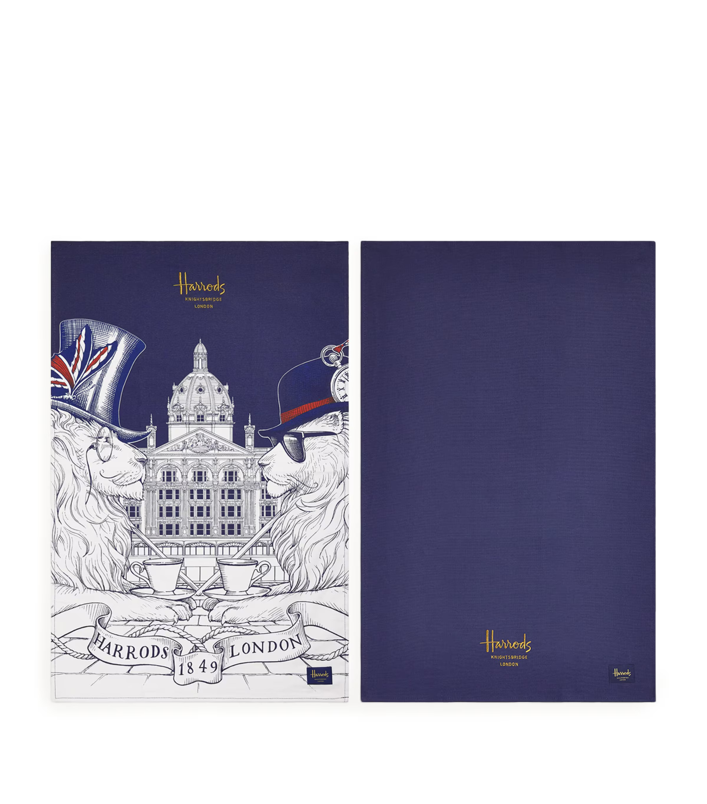 Navy Set of 2 Tea Towels | Harrods
