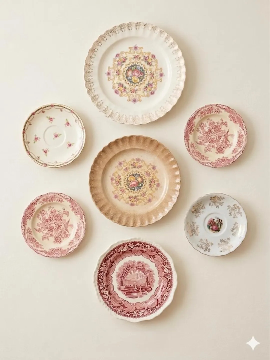 Curated Vintage Transferware Plate Gallery Set - Set of 7 | Etsy (US)