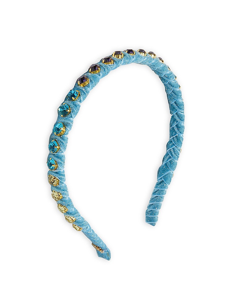 Women's Rhinestone & Velvet Headband - Blue - Blue | Saks Fifth Avenue