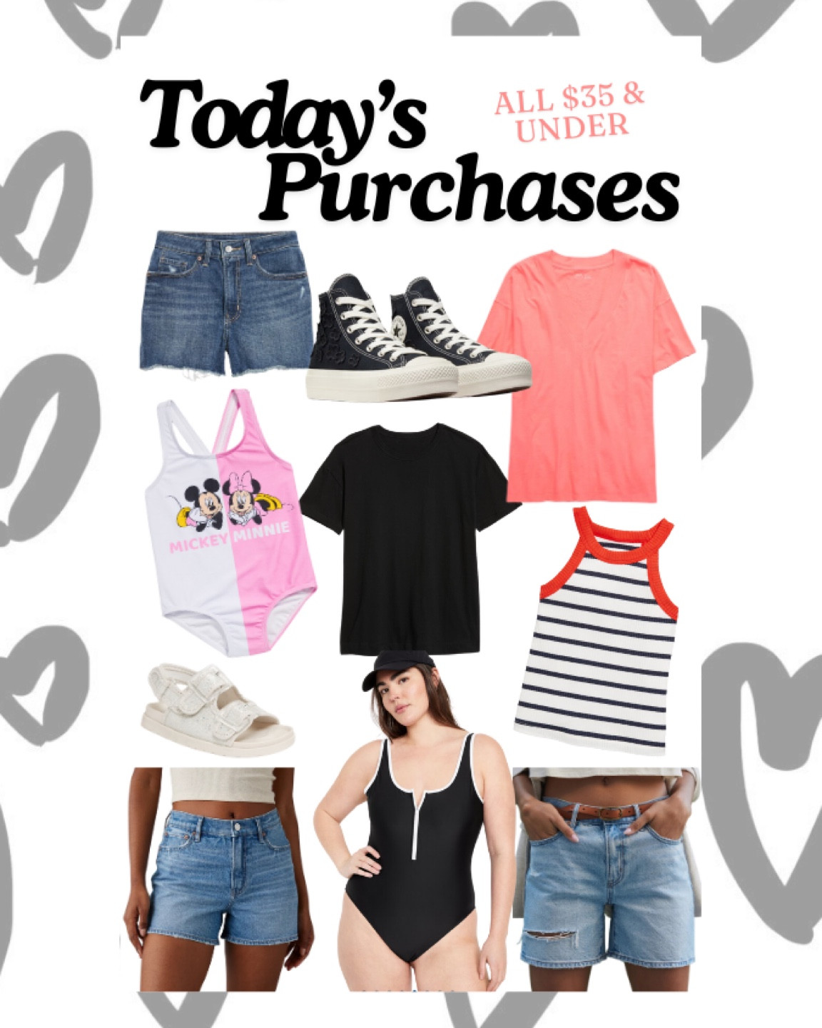 MEMORIAL DAY SALE FINDS! These are some deals I snagged that should last at least through this weekend!

American Eagle: $35 Shorts

Converse: ADDITIONAL 40% off sale with code SUMMER40 (I scored those platform converses for only $30!!)

Old Navy: 50% off almost everything!

Midsize, size 14, sale finds, Memorial Day, Jean shorts, bathing suit, toddler finds, toddler style, mom style, comfy finds, midsize style, ootd, shopping haul, vacation, vacation stylee

#LTKsalealert #LTKfamily #LTKmidsize