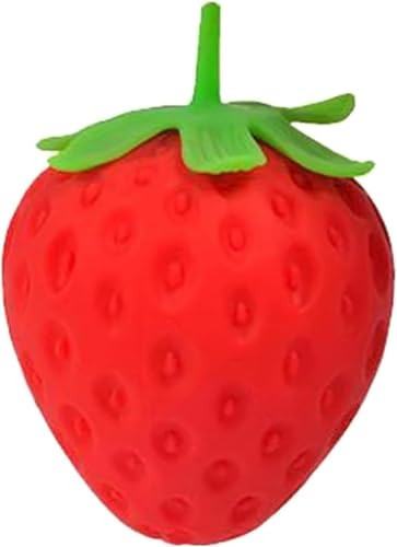 Strawberry Squishy, Realistic Strawberry Stress Ball, Squeezable Toy Fruit Ball,Party Favor Slow Rise Pressure Release Toy Adults | Amazon (US)