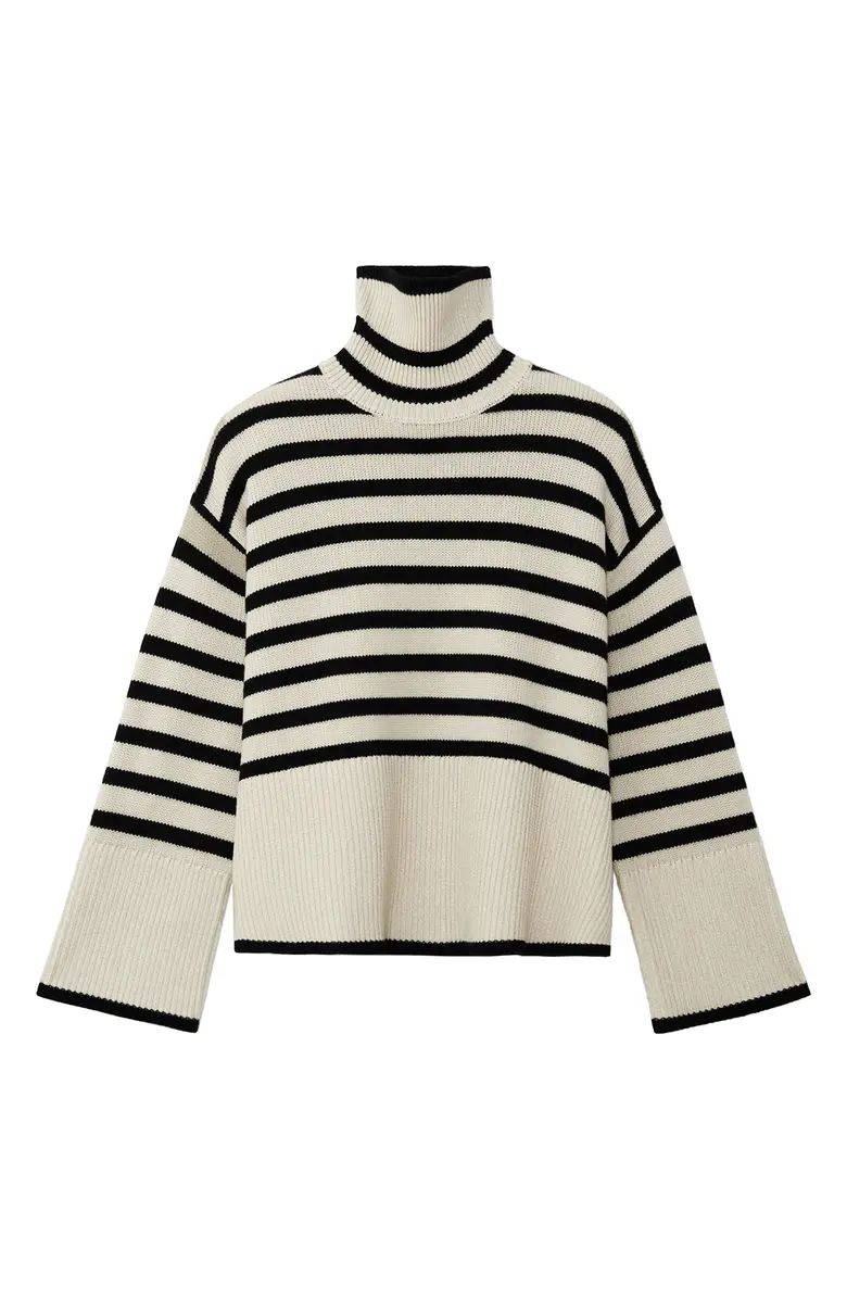 Stripe Wool Blend Turtleneck Sweater | Nordstrom