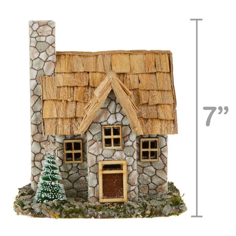 Nature Wood Bell Christmas Wall Hanging Decor, 5.5 in, by Holiday Time | Walmart (US)