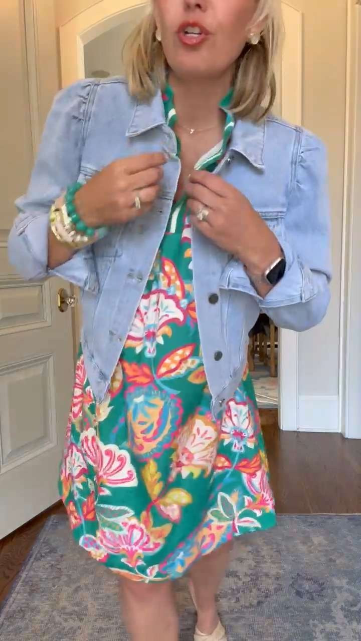Shop my Avara favorites up to 50% off almost everything now through 5/25!! Let’s talk about the perfect denim jacket! I wore my first one out, and I just got the updated version. Avara has the best lightweight jackets. I’m in a small dress, small jacket & 8 wedge tts 

 #LTKootd #LTKSaleAlert