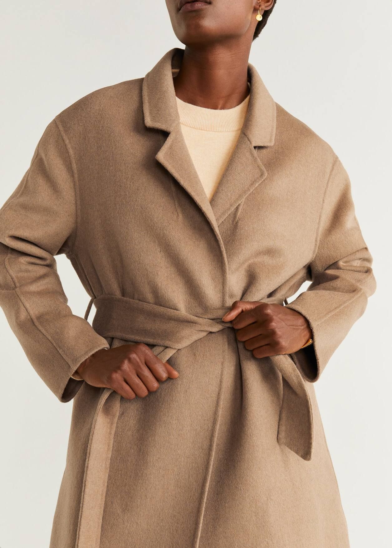 Belted wool coat | MANGO (UK)