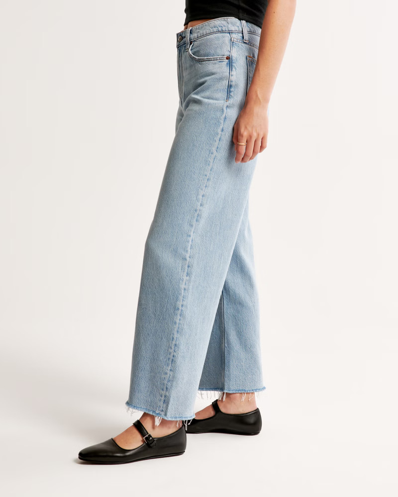 High Rise Cropped Wide Leg Jean | Abercrombie & Fitch (US)