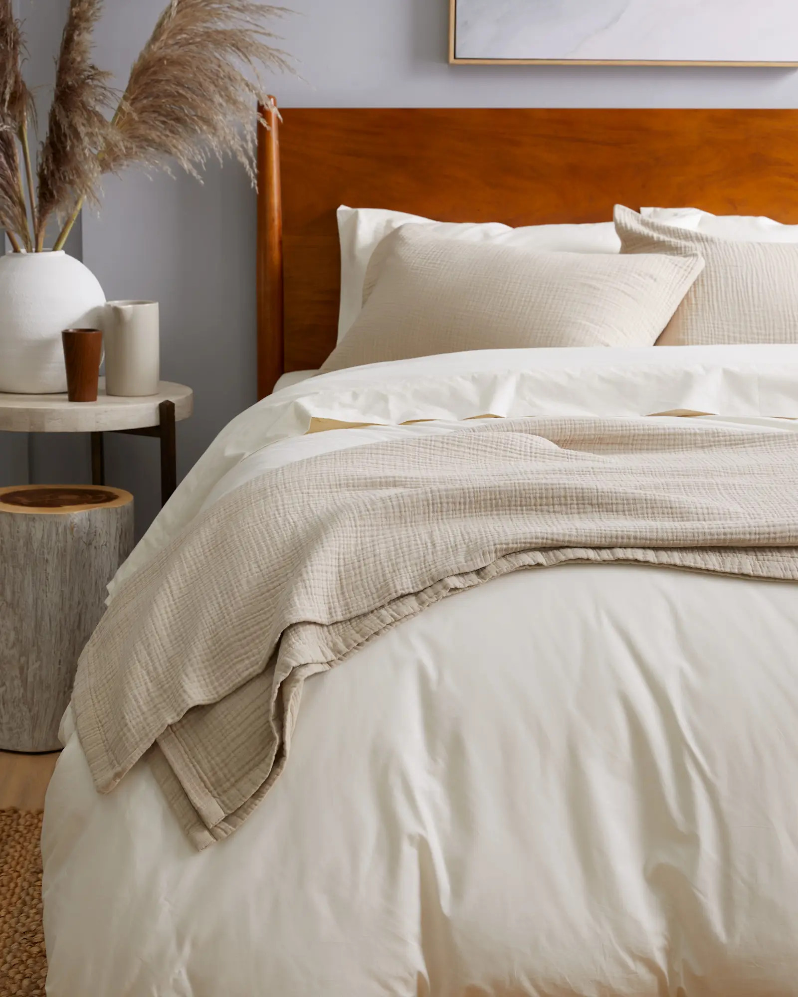 Organic Airy Gauze Blanket in Dune | Quince