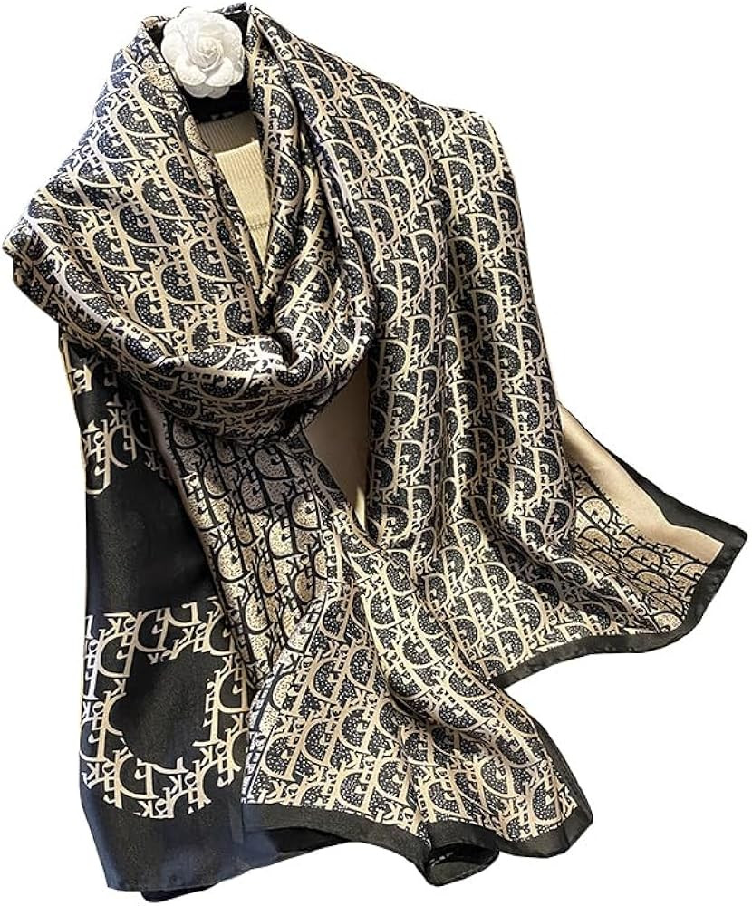 FairyCity Womens oversized Luxury Silk Scarf Long Satin Scarf Lightweight Fashion Shawl Wrap | Amazon (US)