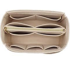 LEXSION Felt Purse Bag Organizer Insert with zipper Bag Tote Shaper Fit Speedy Neverful PM MM | Amazon (US)